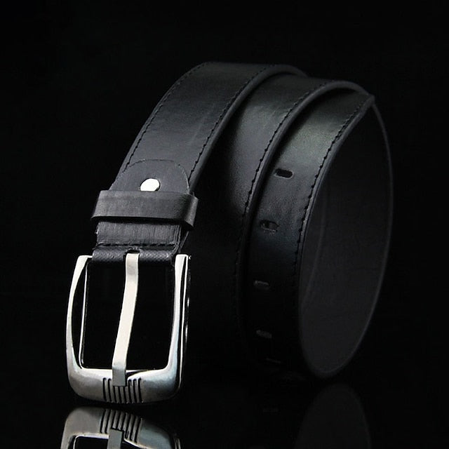 Men's Black White PU Leather Modern Daily Wear Belt