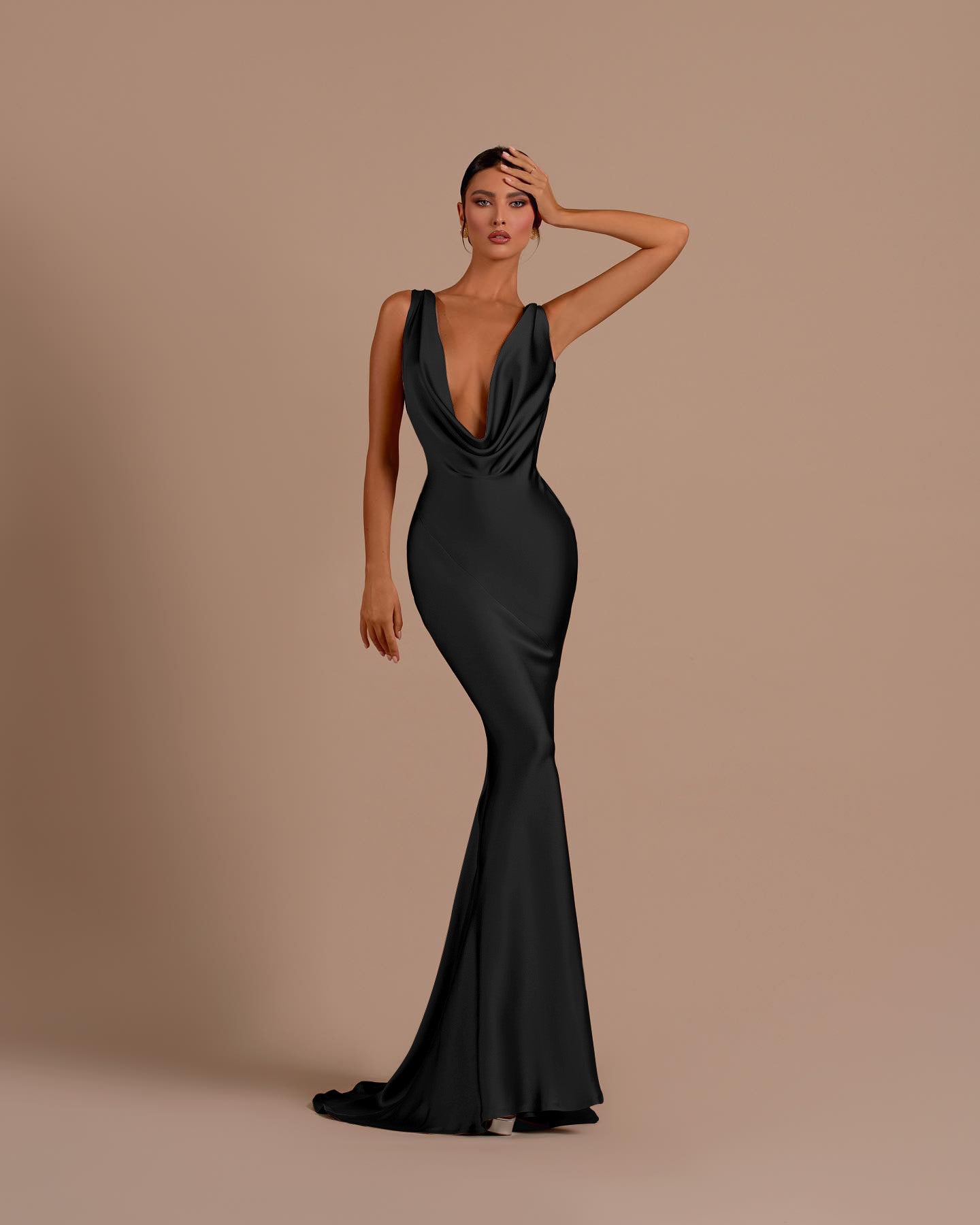 Elegant Champagne Sliming Prom Dress Long Mermaid Dress YB0045