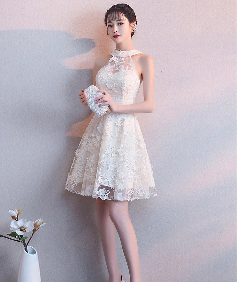 Cute tulle lace short prom dress party dress  8415