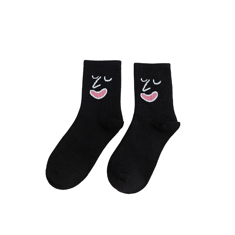 10 Pairs Women's Work Daily Holiday Multi Color Cotton Simple Casual Casual Cute Sports Crew Socks