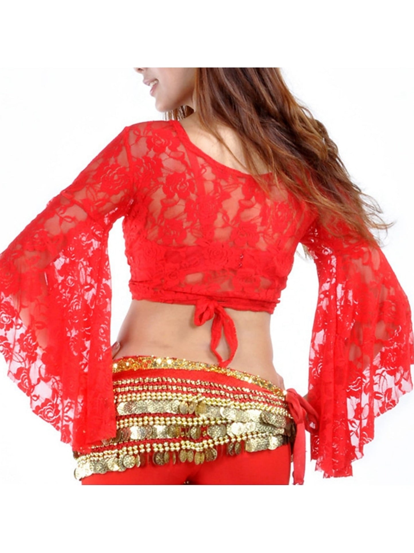 Belly Dance Long Sleeve Top Lace Women's Training Performance