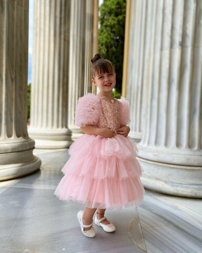 Ball Gown Princess Sequins Little Girl Party Dresses