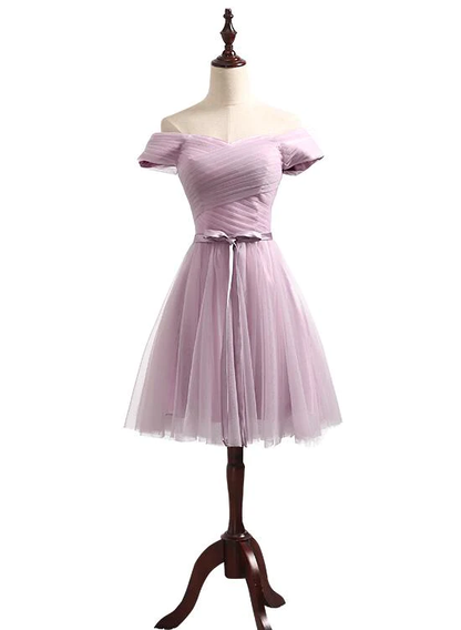 Lovely Lavender Tulle Sweetheart Short Prom Dress, Homecoming Dress For Sale gh409