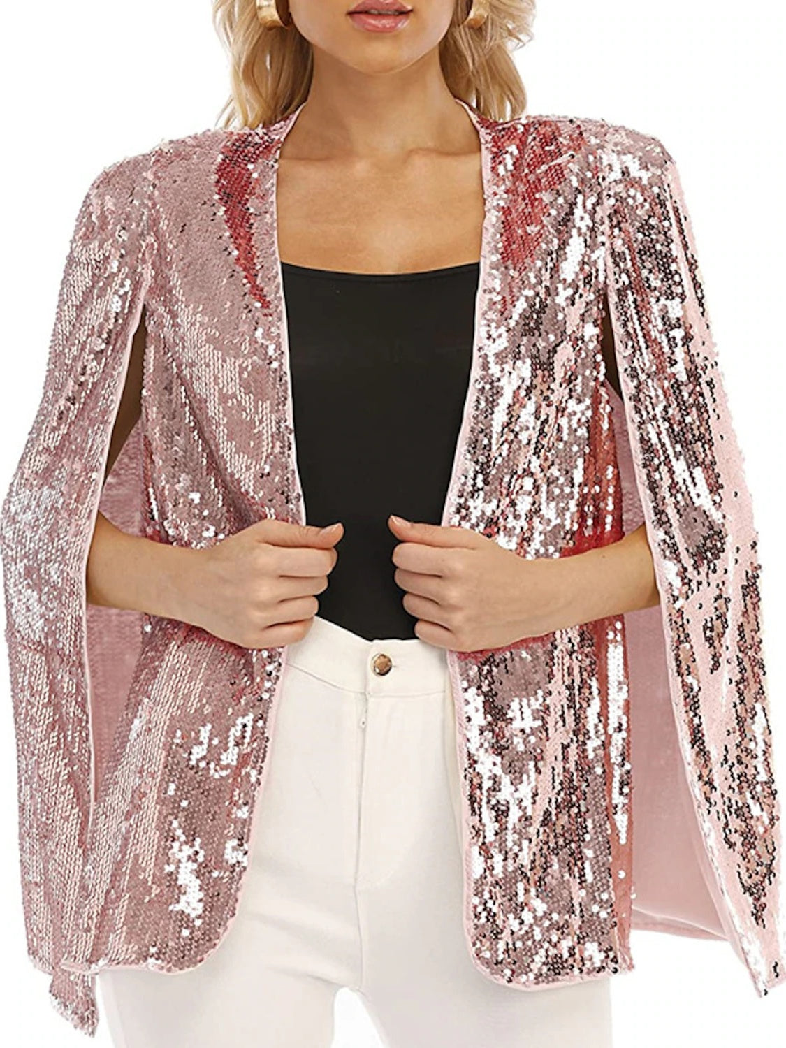 Women's Wedding Guest Long Sleeves Wrap/Shawls With Paillette & Glitter