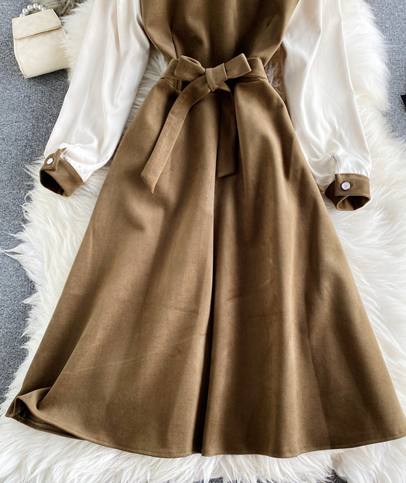 Cute long sleeve dress fashion girl dress  980