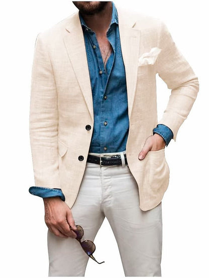 Men's Tailored Fit Single Breasted Two-buttons Blazer Jacket