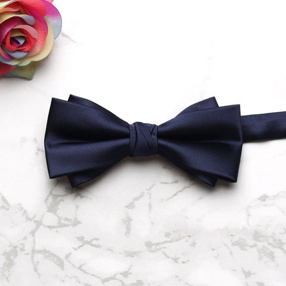 Men's Solid Colored Bow Tie Fashion Work Wedding Formal Classic Retro Bow