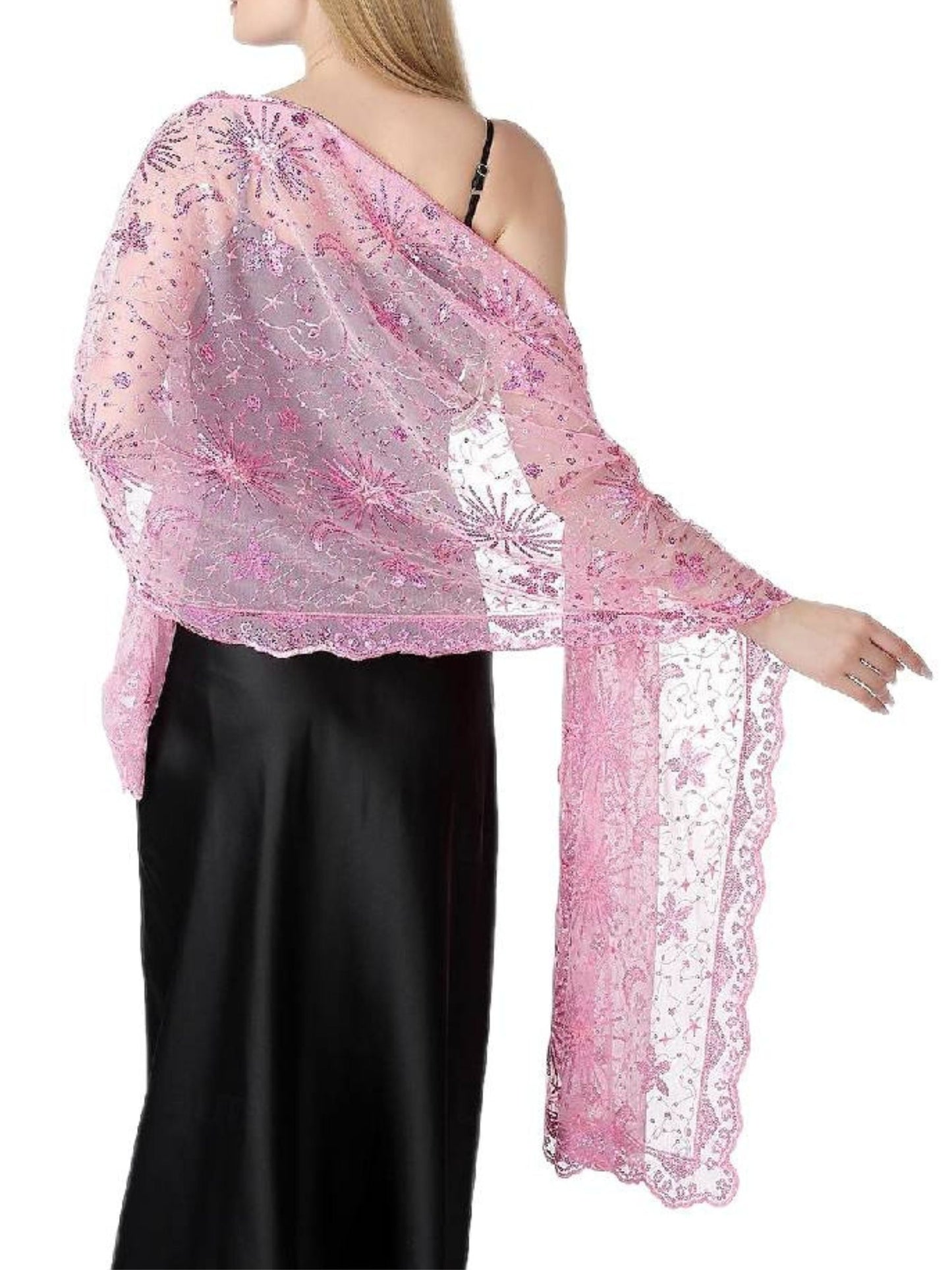 Women's Delicated Star Moon Embroidery Retro Shawl Wedding Wraps