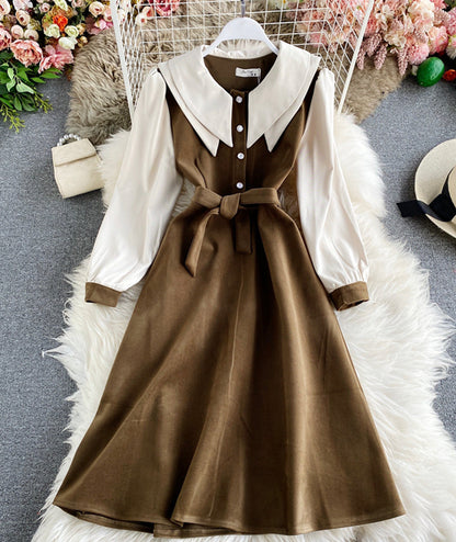 Cute long sleeve dress fashion girl dress  980