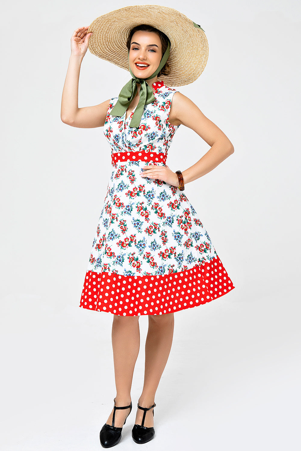 Printed Polka Dot Vintage Dress