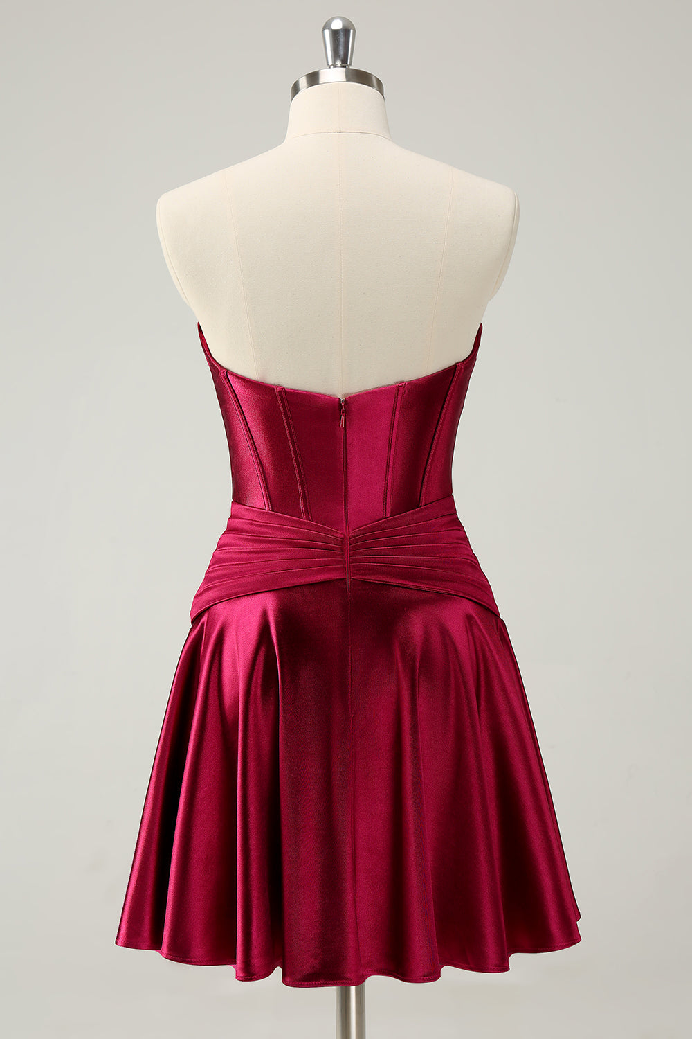 Fuchsia A-Line Sweetheart Corset Short Homecoming Dress