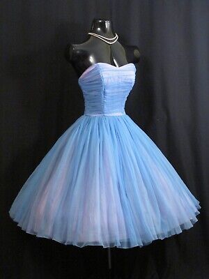 Vintage 1950's 50s Strapless Homecoming Dress C1020