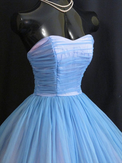 Vintage 1950's 50s Strapless Homecoming Dress C1020