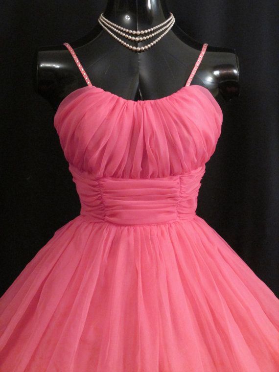 50s Vintage Watermelon Short Homecoming Dress Party Dress C1030