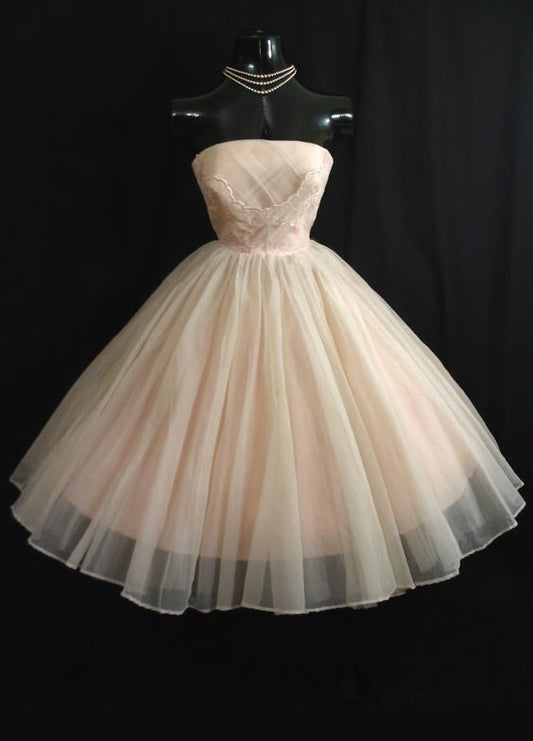 Ball Gown Strapless Short Tulle Homecoming Gown Hoco Dress C1033