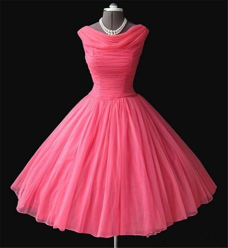 Vintage 1950's Short Tulle Knee Length Sleeveless Homecoming Dresses C1035