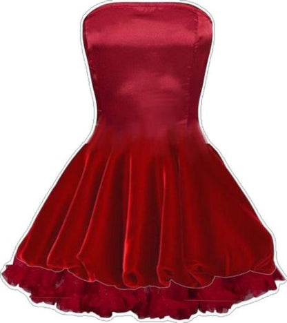 Unique A line Strapless Red 8th Grade Homecoming Dresses Hoco Dress C1057