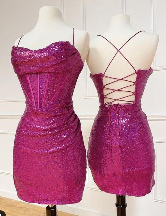 Vintage Sexy Sparkly Homecoming Dress 18th Birthday Outfits C1191