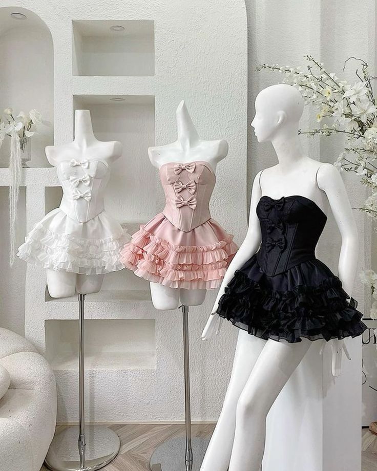 Cute A Line Strapless Ruffles Short Pink Homecoming Dresses Black Birthday Outfits C2039