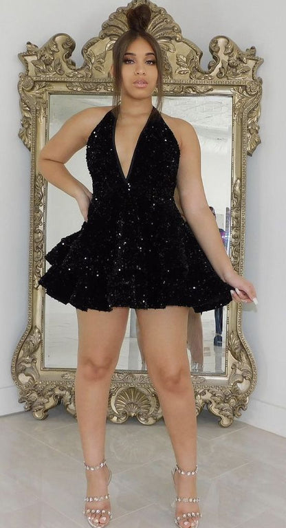 Sexy Short White Homecoming Dress Sequins Pink Black Party Dresses for Women C2432