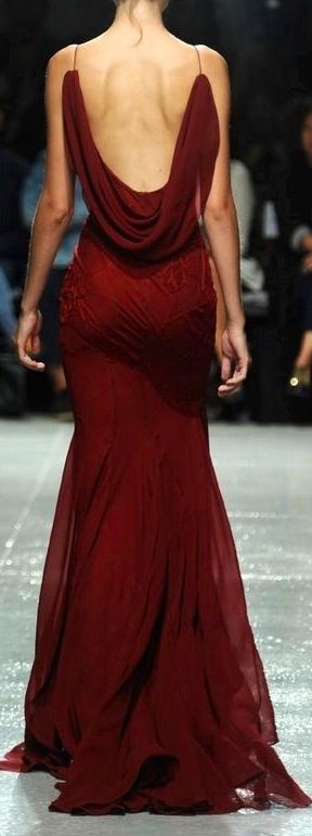 Vintage Mermaid Spaghetti Straps Burgundy Floor Length Prom Dresses Evening Dress C3094