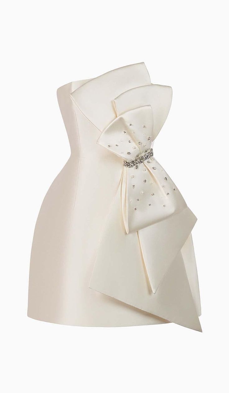 Simple Sheath Strapless Ivory Satin Homecoming Dress C402