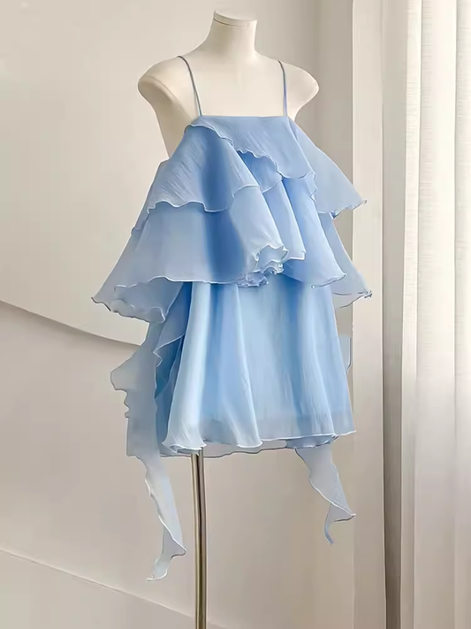 Cute A line Straps 18th Birthday Dress Chiffon Homecoming Dresses C497