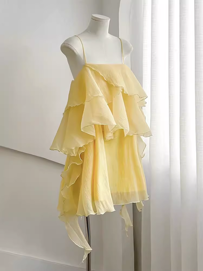 Cute A line Straps 18th Birthday Dress Chiffon Homecoming Dresses C497