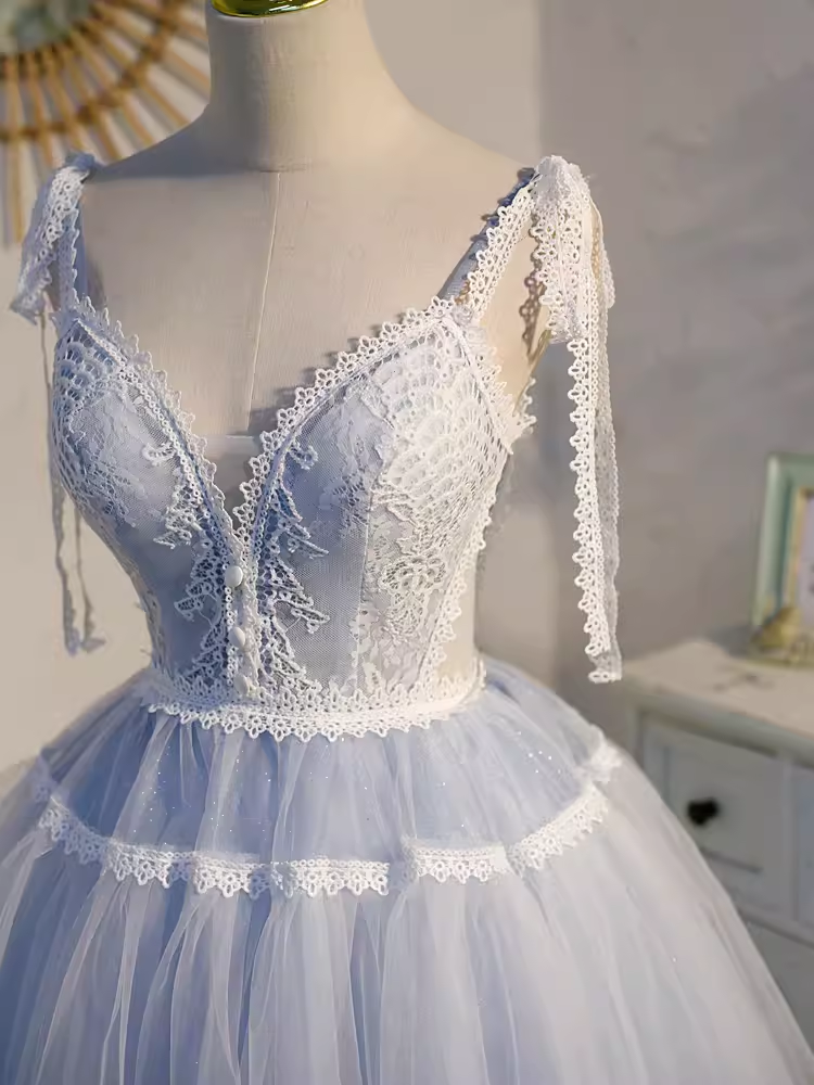 Cute Ball Gown Straps Gray Birthday Outfits Tulle Homecoming Dresses C551