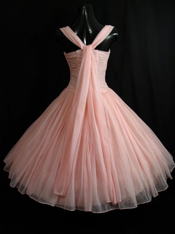 Stunning 50s Vintage Pink Short Homecoming Dress Party Dress C581