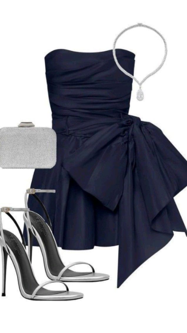 Chic A line Satin Strapless Short Navy Blue Homecoming Dress 20th Birthday Outfits CC636