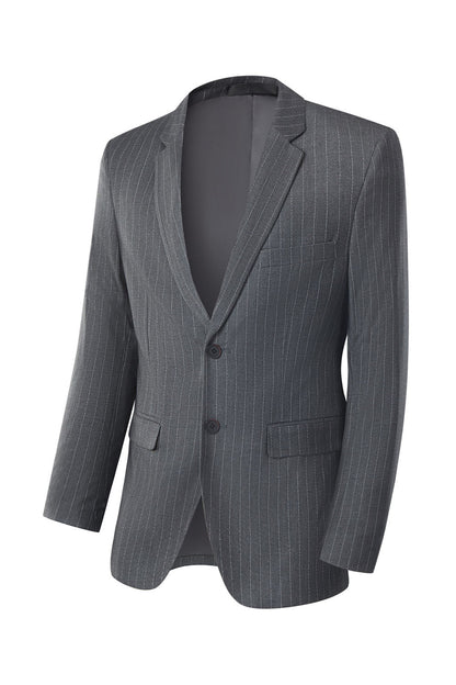 Men's Grey 3-Piece Notched Lapel Slim Fit Wedding Suits