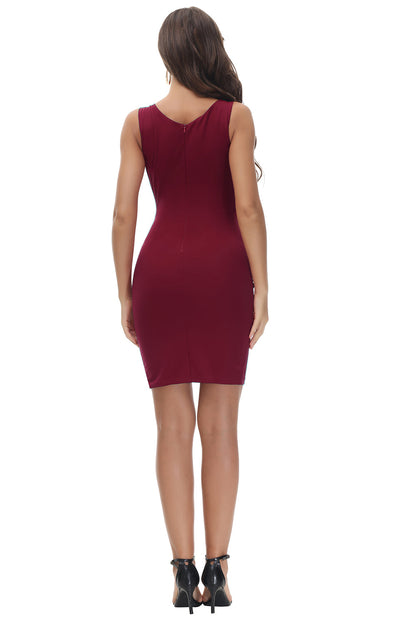 Tight Burgundy Short Homecoming Dress