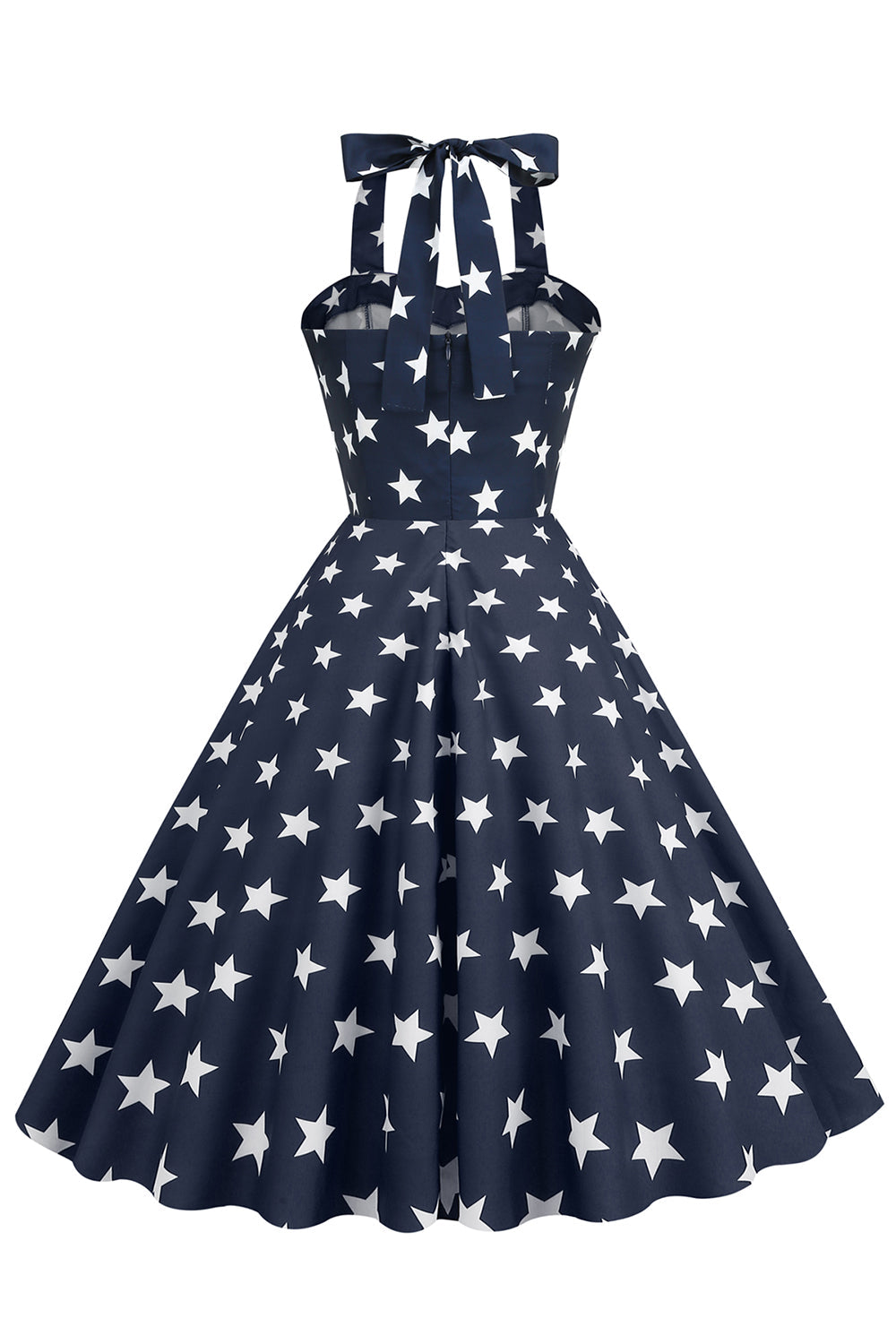 Retro Style Halter Navy Vintage Dress