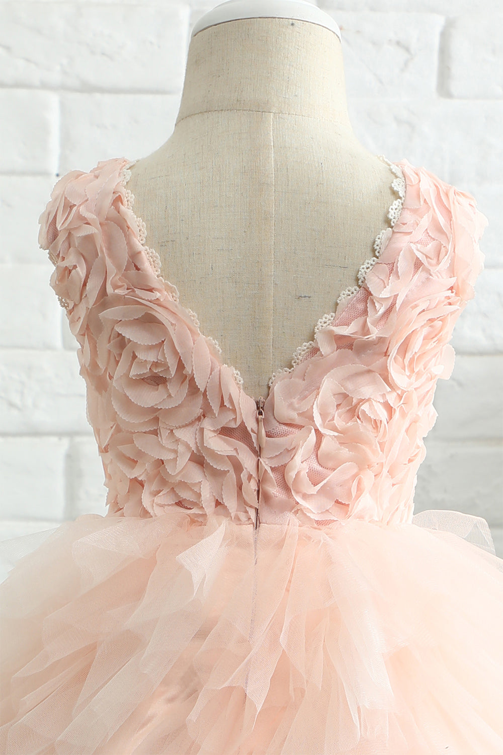 Light Pink Sleeveless Flower Girl Dress