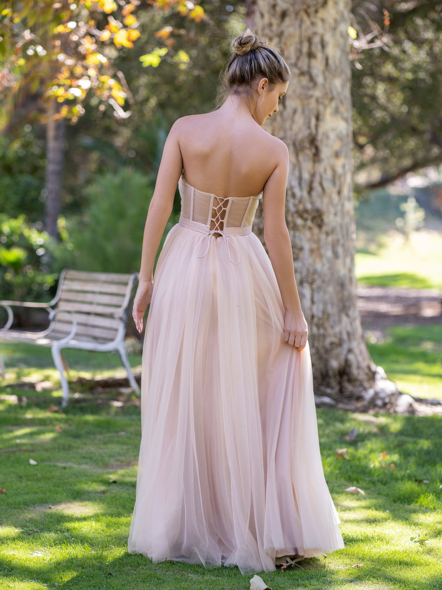 A-Line Strapless Prom Dress with Appliques