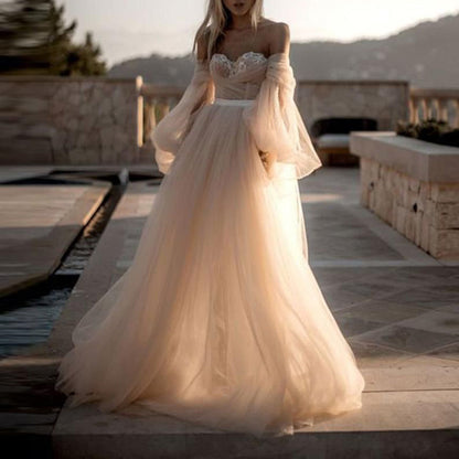 LTP0410,Popular off the shoulder tulle wedding dresses sweetheart wedding dress a line bridal gown prom dresses long party gown