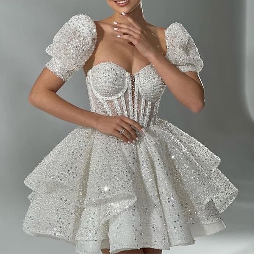 Luxury Sequins Homecoming Dresses Sweetheart Mini Party Gown, LTP3131