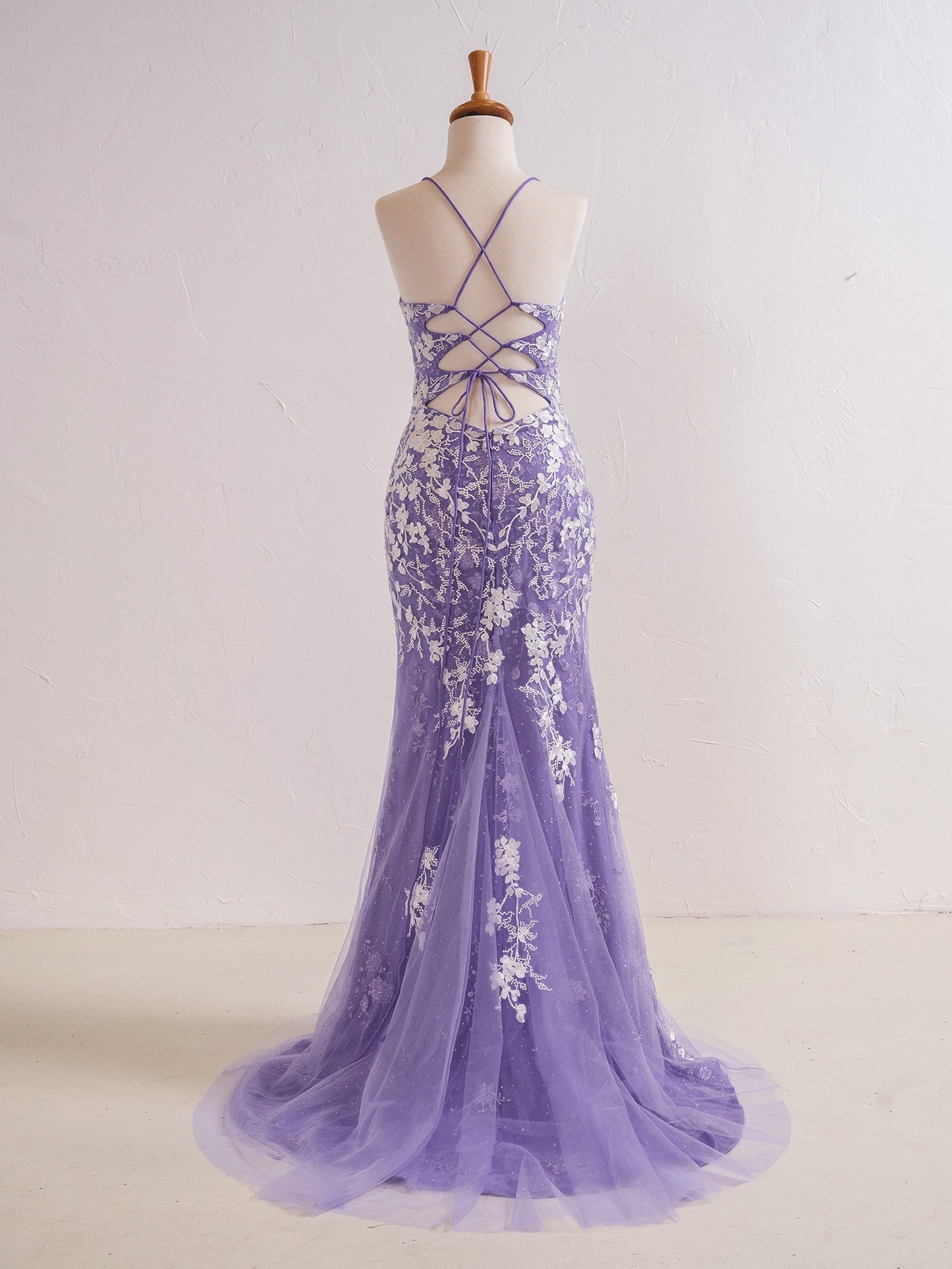 Elizabell | Mermaid V Neck Long Prom Dress with Appliques Beading