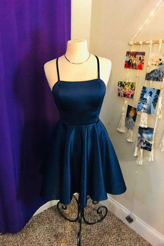 Navy Short Homecoming Dress      fg3451