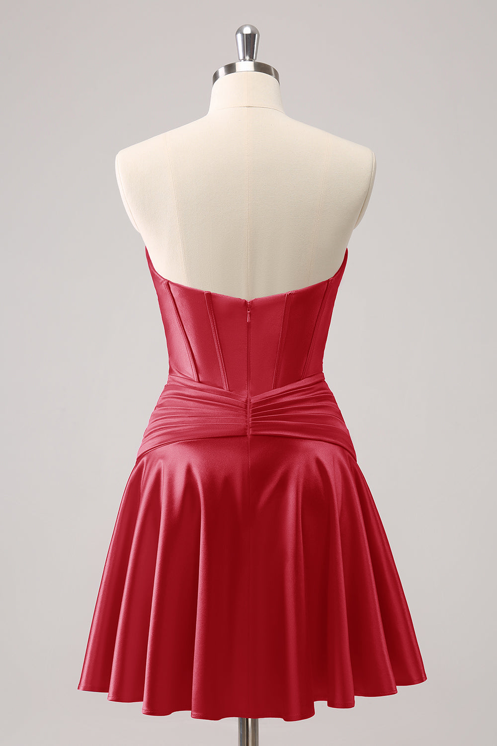 Fuchsia A-Line Sweetheart Corset Short Homecoming Dress