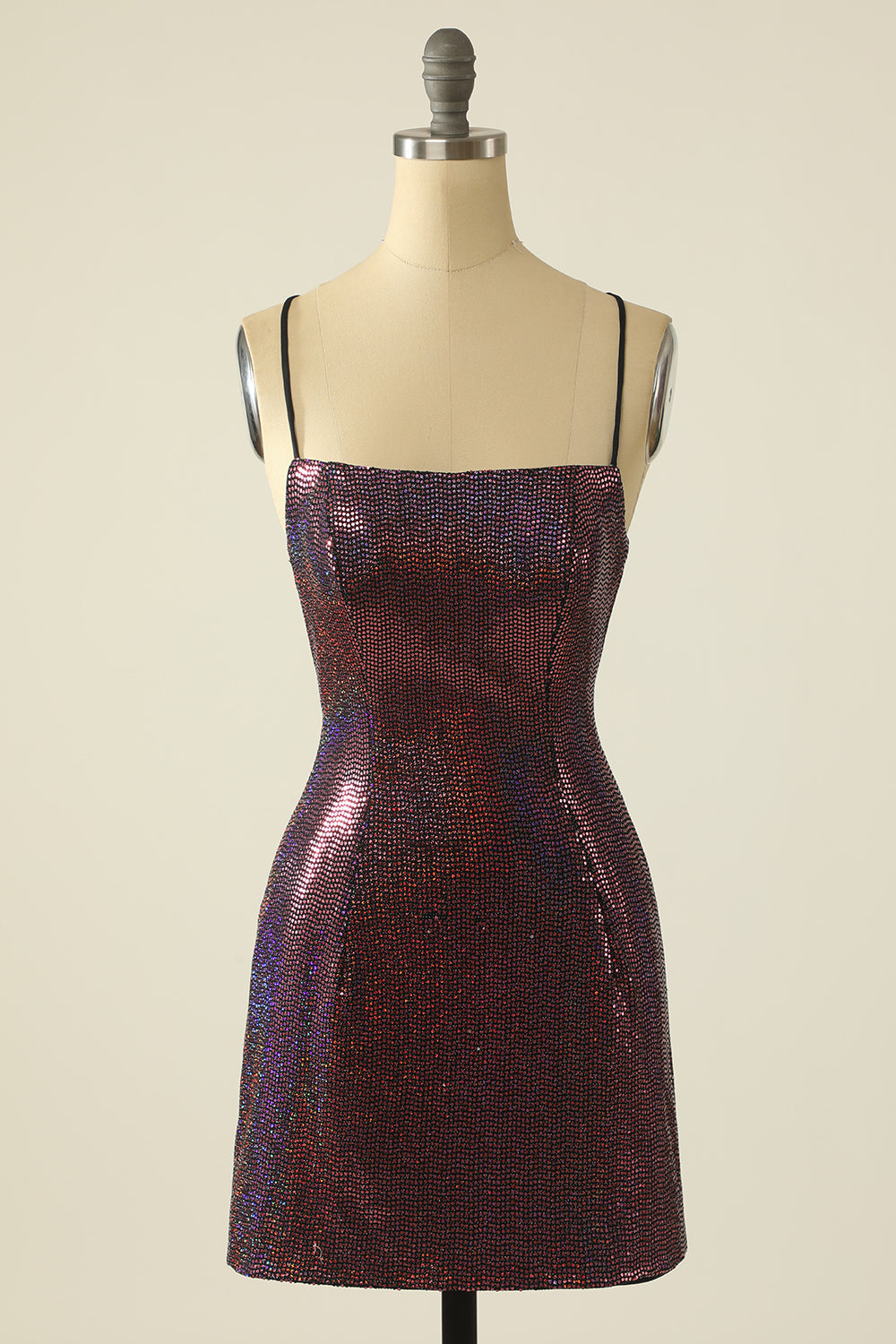 Fuchsia Sequin Homecoming Dress