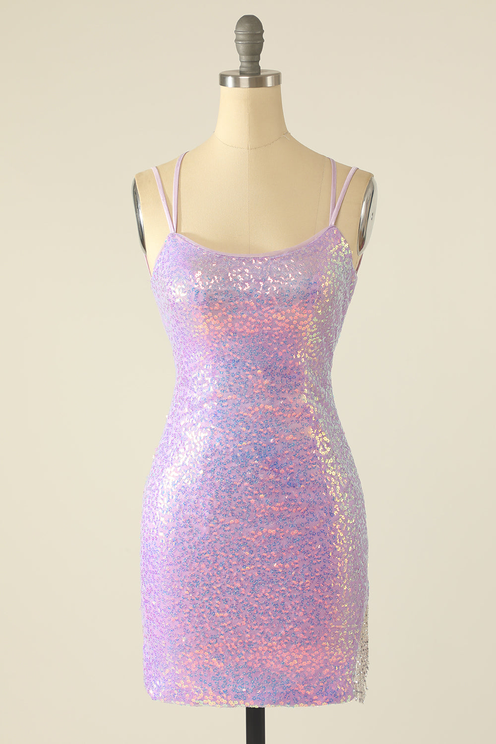 Blue Sequins Tight Homecoming Dress