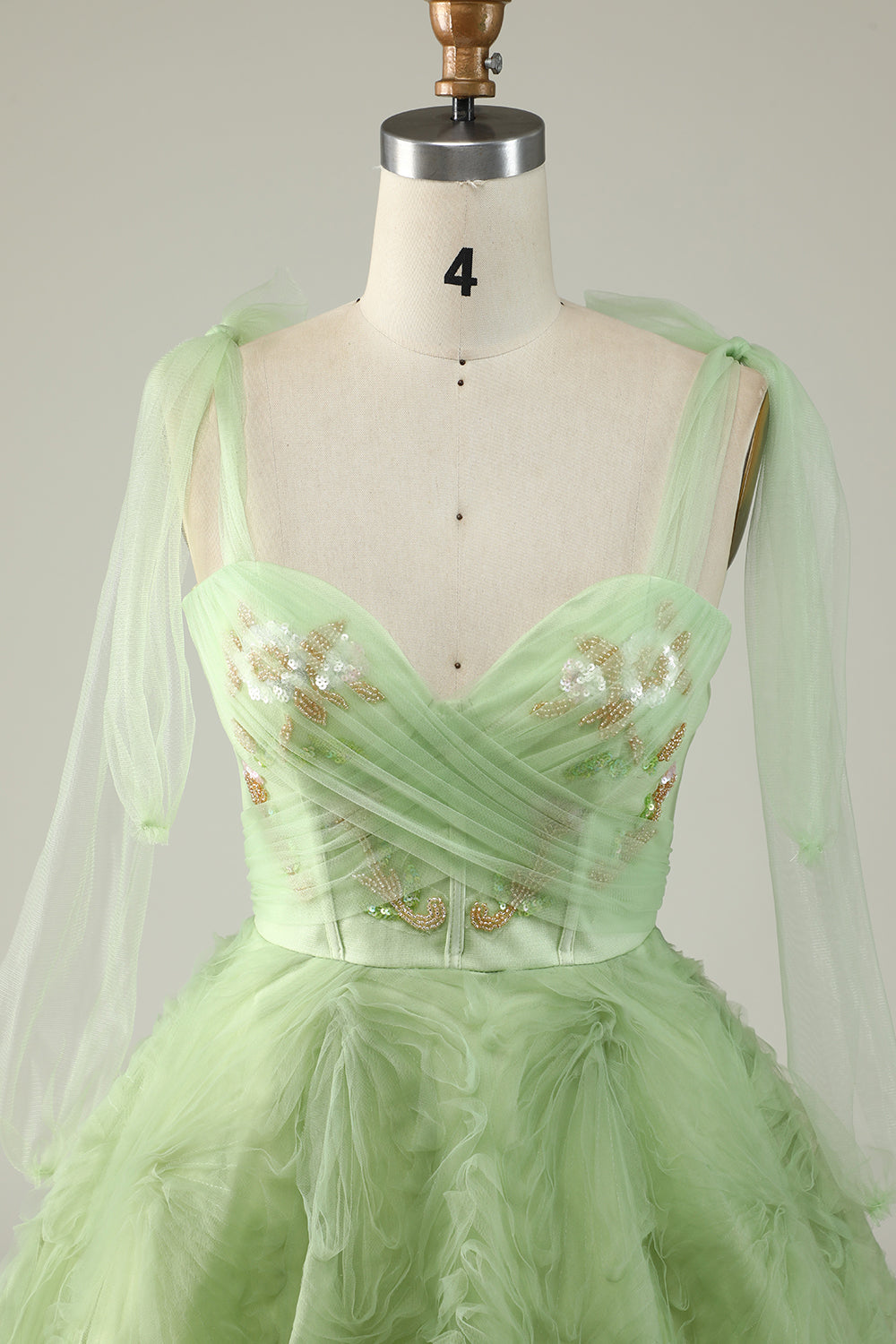 Sweetheart Green A Line Cocktail Dress with Beading