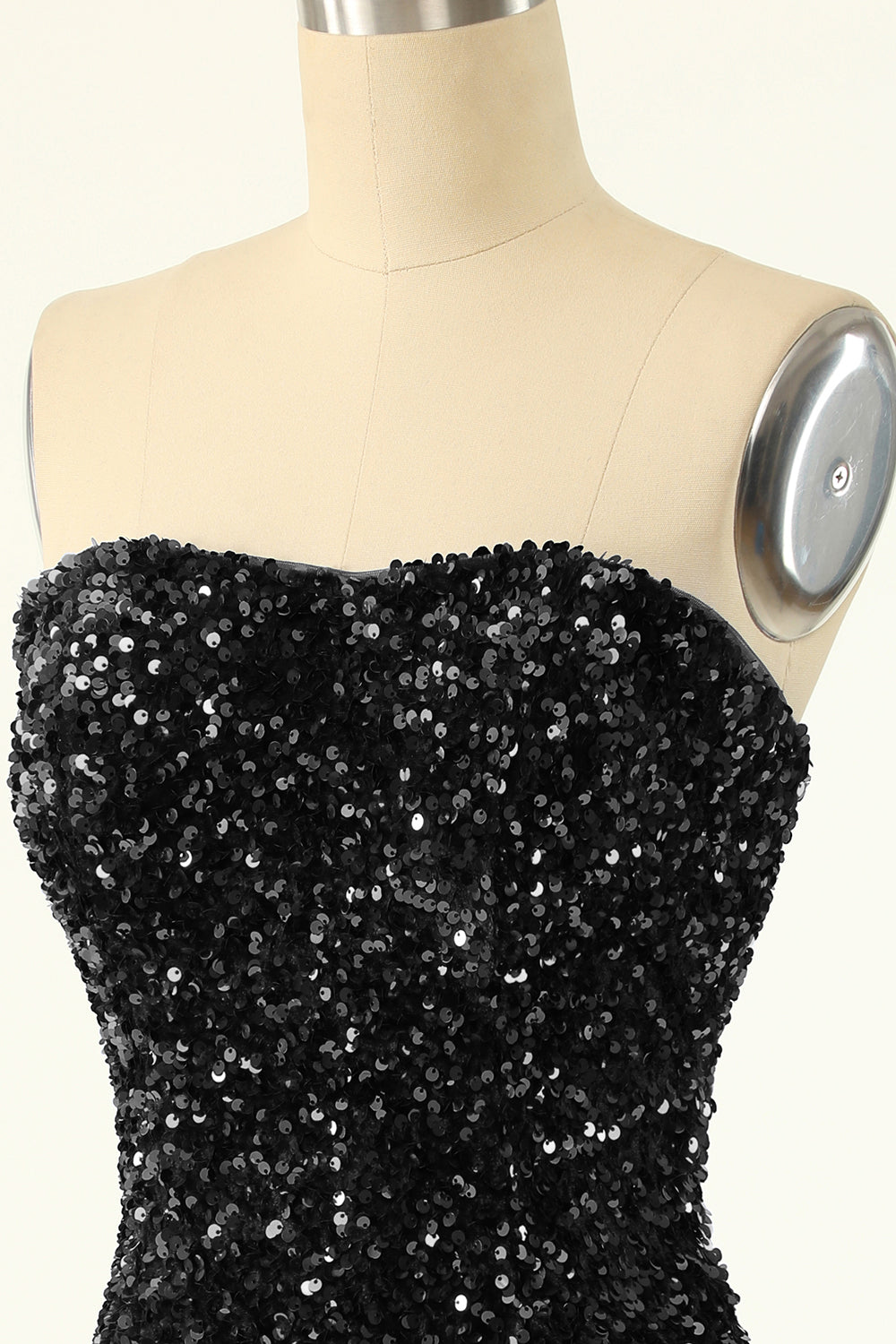 Black Sequins Bodycon Cocktail Dress