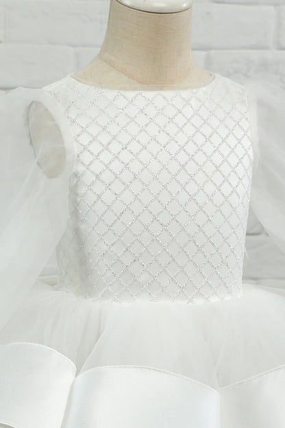 Ivory Long Sleeves Flower Girl Dress