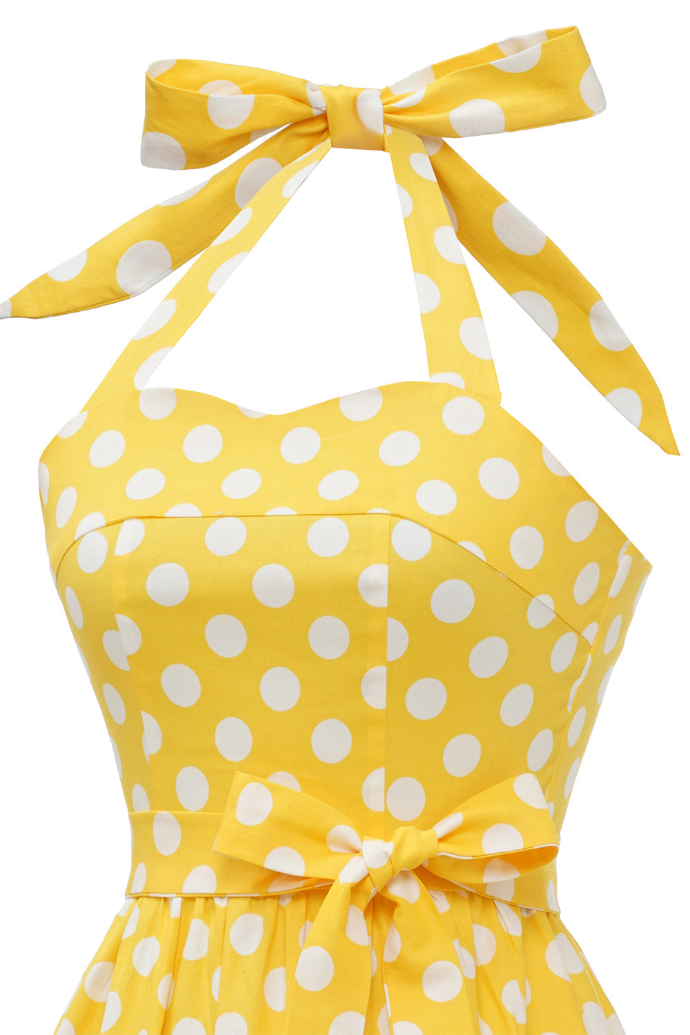 Yellow Polka Dots Pin Up Vintage Dress