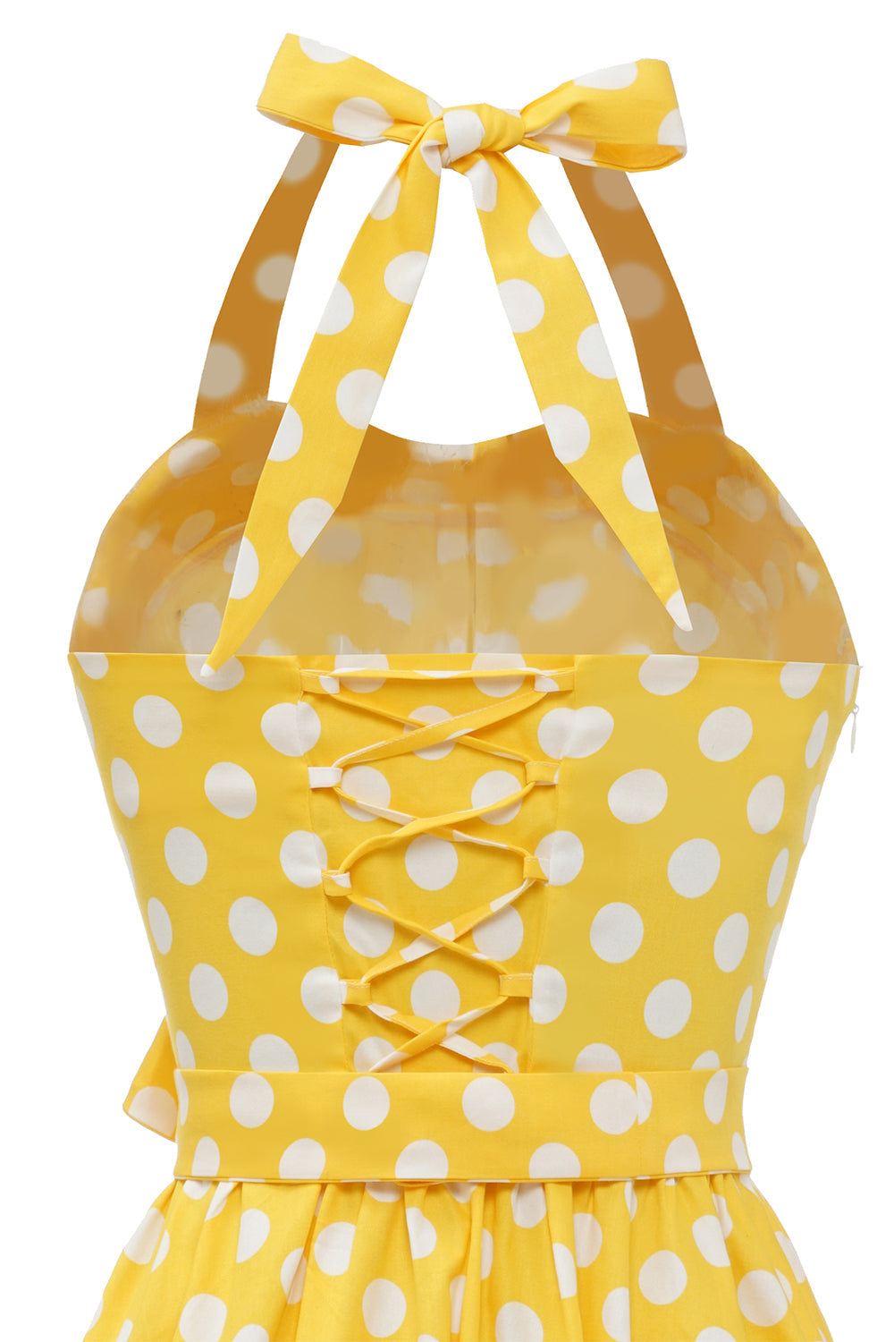 Yellow Polka Dots Pin Up Vintage Dress