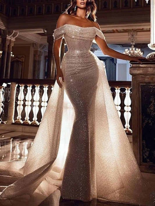 Trumpet/Mermaid Off-the-Shoulder Floor-length Prom Dresses