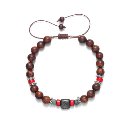 Men's Minimalist Turquoise Wooden Beads Trendy Funky Premium Bracelet Accessories